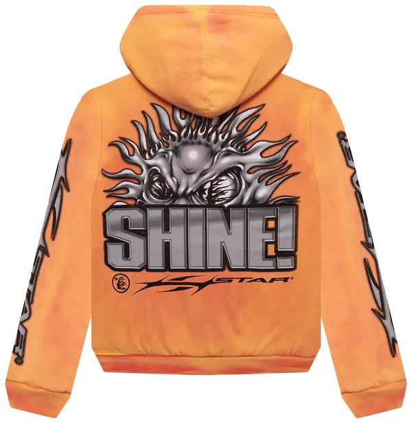 Hellstar Sun Zip-Up Hoodie 'Orange'