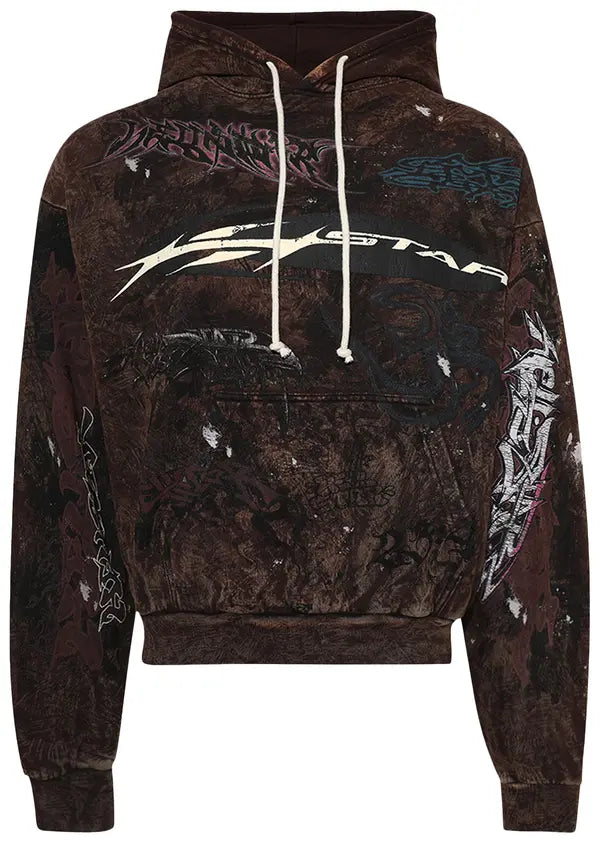 Hellstar Graffiti Hoodie 'Brown'