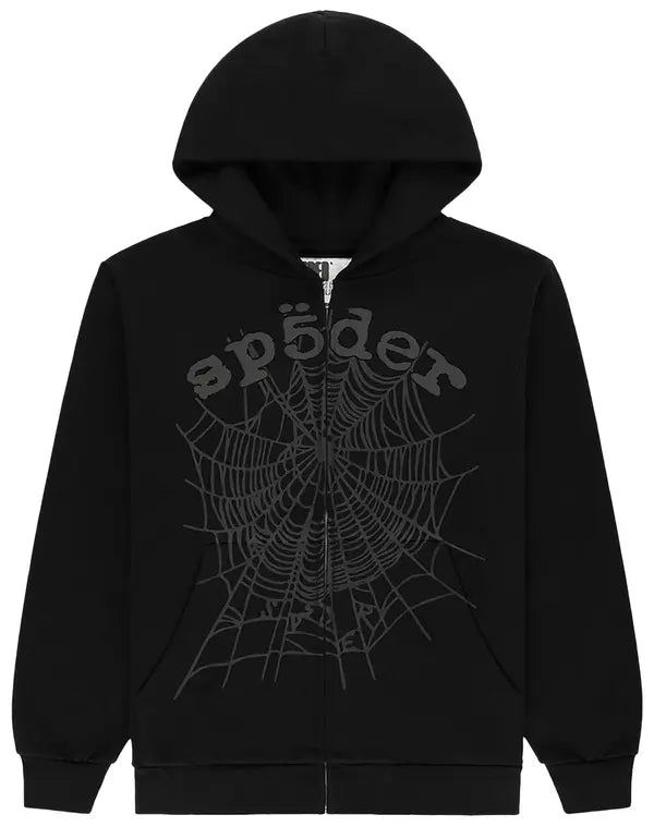 Sp5der OG Web V2 Phantom Zip Up 'Black'