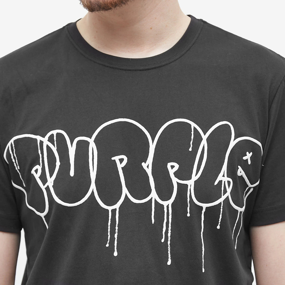 Purple Brand Men's Bubble Logo T-Shirt in Black