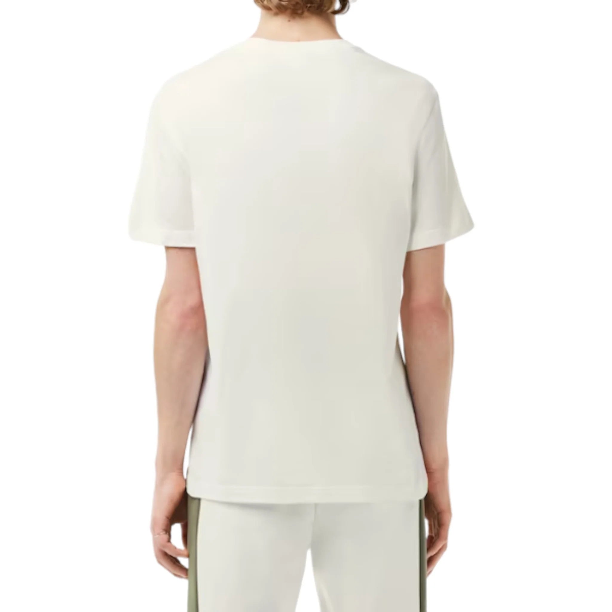 Lacoste Men's Colorblock Fleece t-shirt - White / Khaki Green