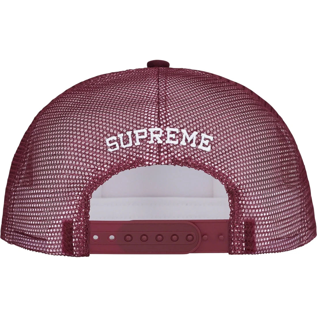 Supreme Name Plate Mesh Back 5-Panel Maroon