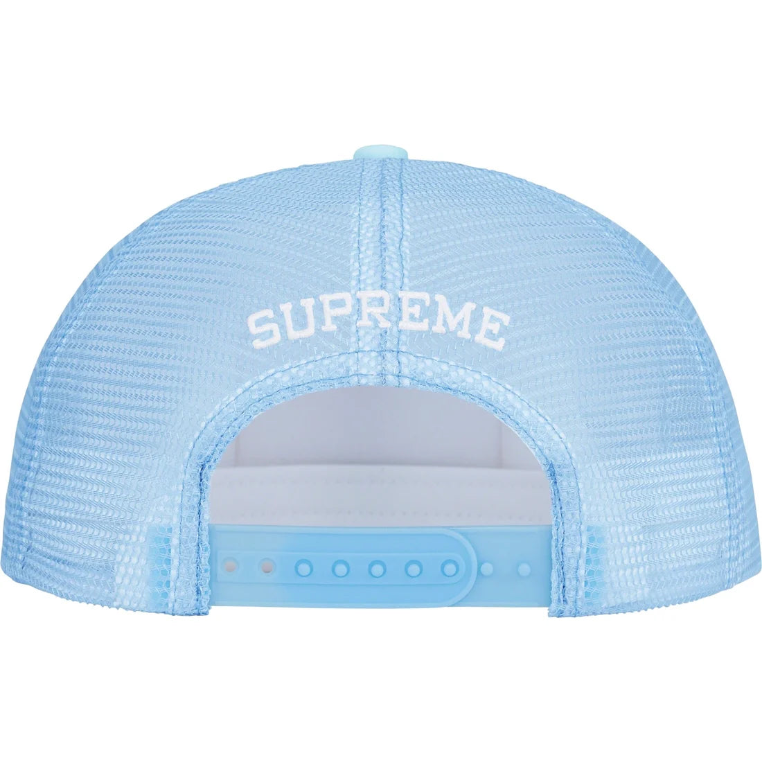 Supreme Name Plate Mesh Back 5-Panel Light Blue
