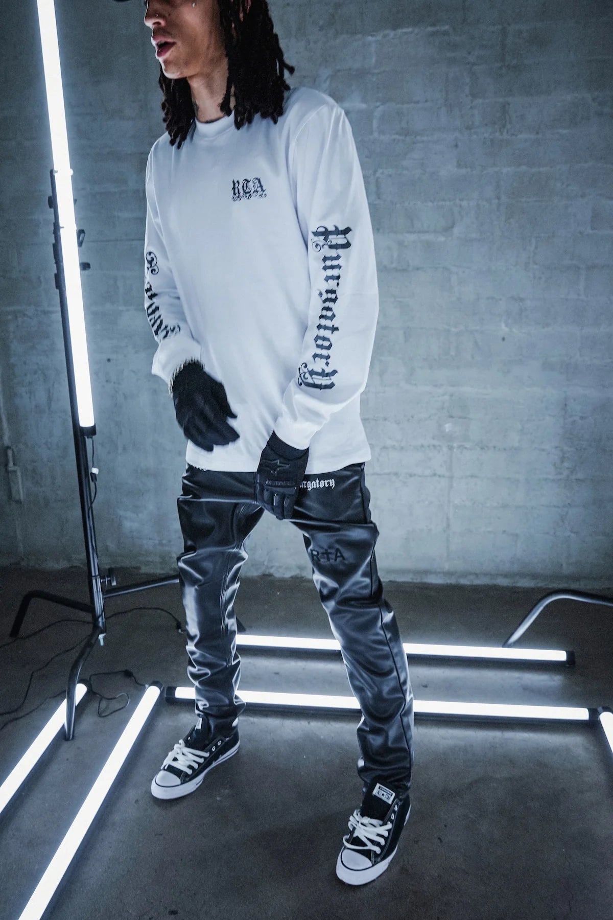 RTA LAWRENCE LONG SLEEVE TEE | WHITE UNKNOWN PURGATORY