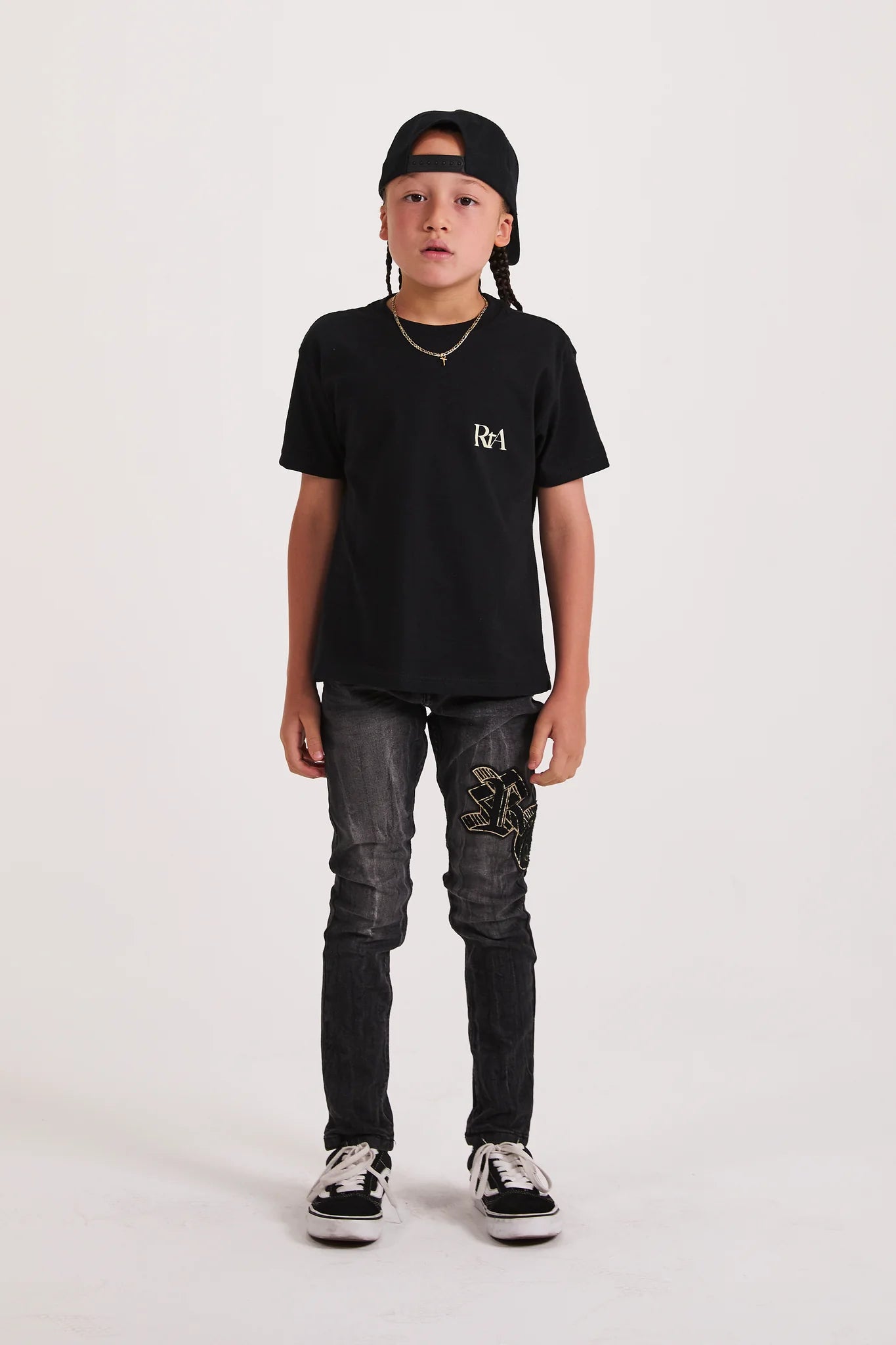 KIDS ANDERSON SKINNY JEAN | GREY STORM OG PATCH