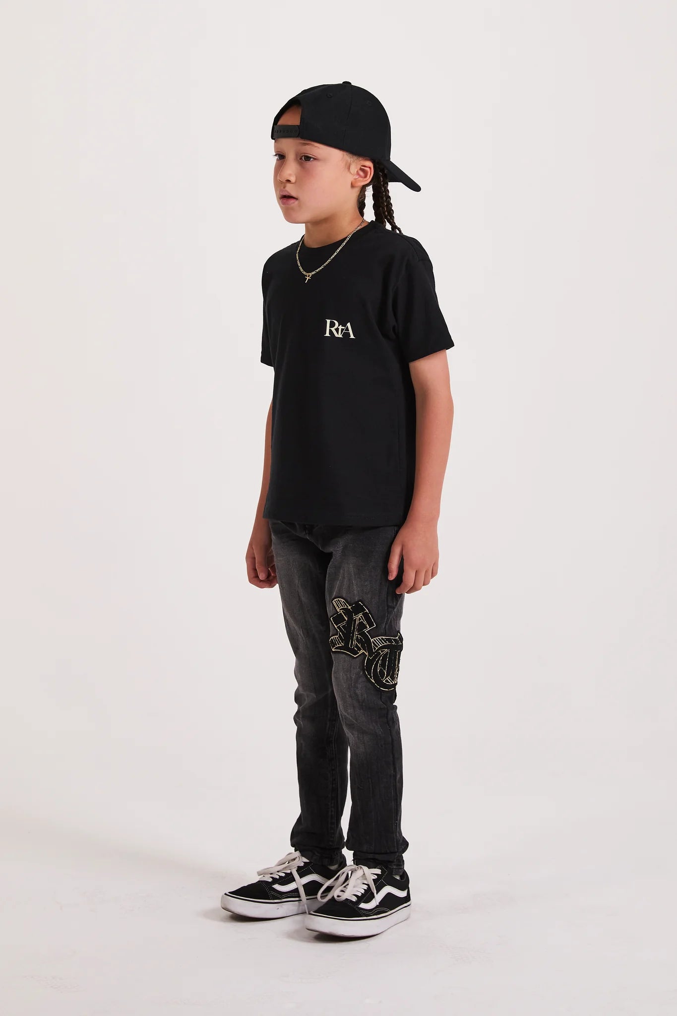 KIDS ANDERSON SKINNY JEAN | GREY STORM OG PATCH