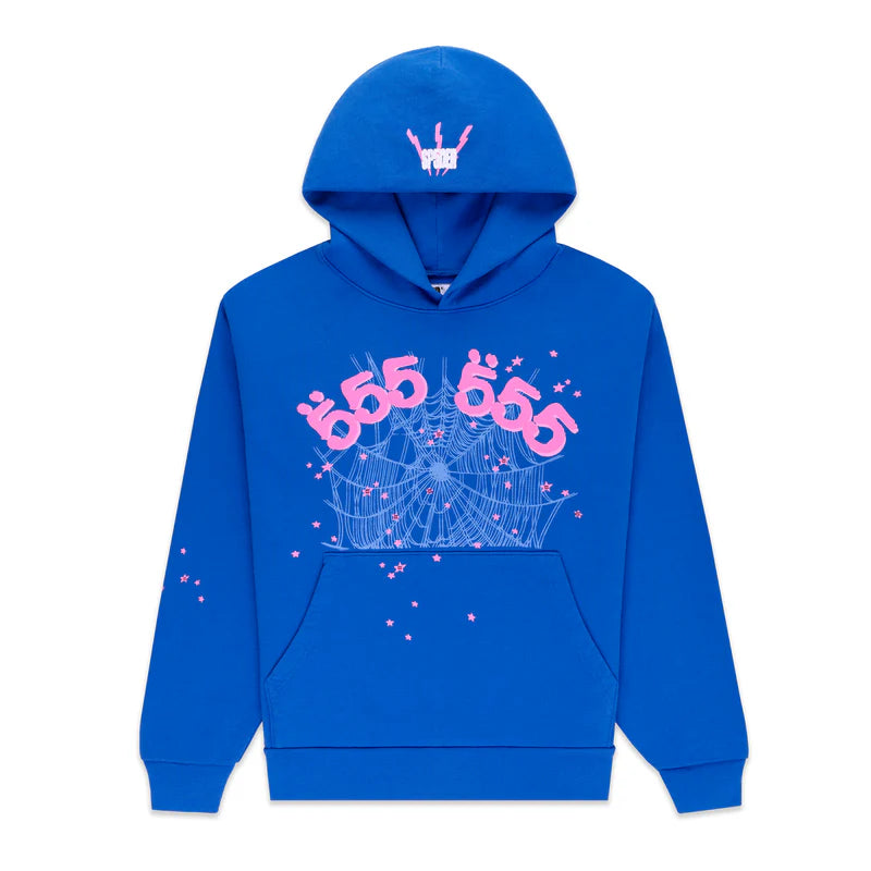 Spider Worldwide Sp5der Angel Number Blue Hoodie