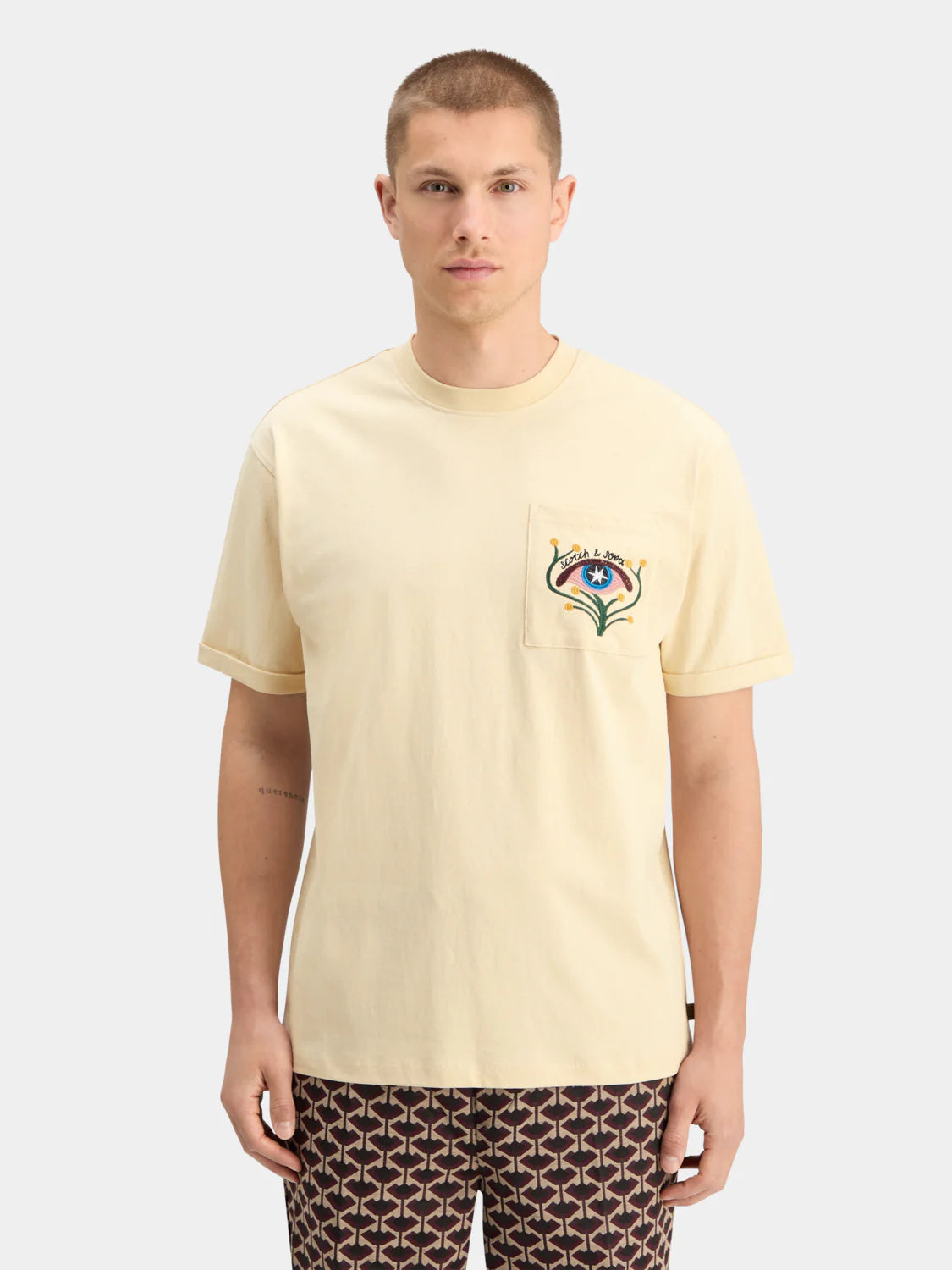 Relaxed Fit Embroidered Chest Pocket T-Shirt