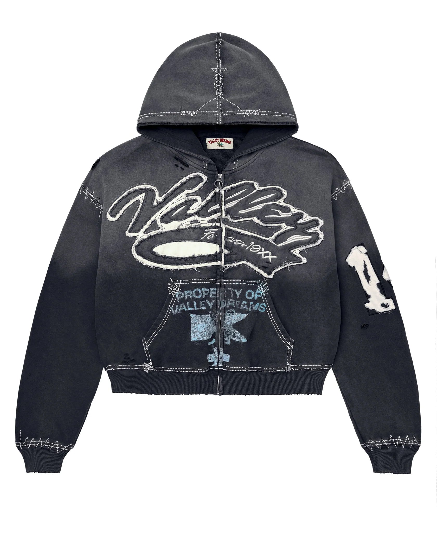 Vale Forever Religion Zip-Up Hoodie black