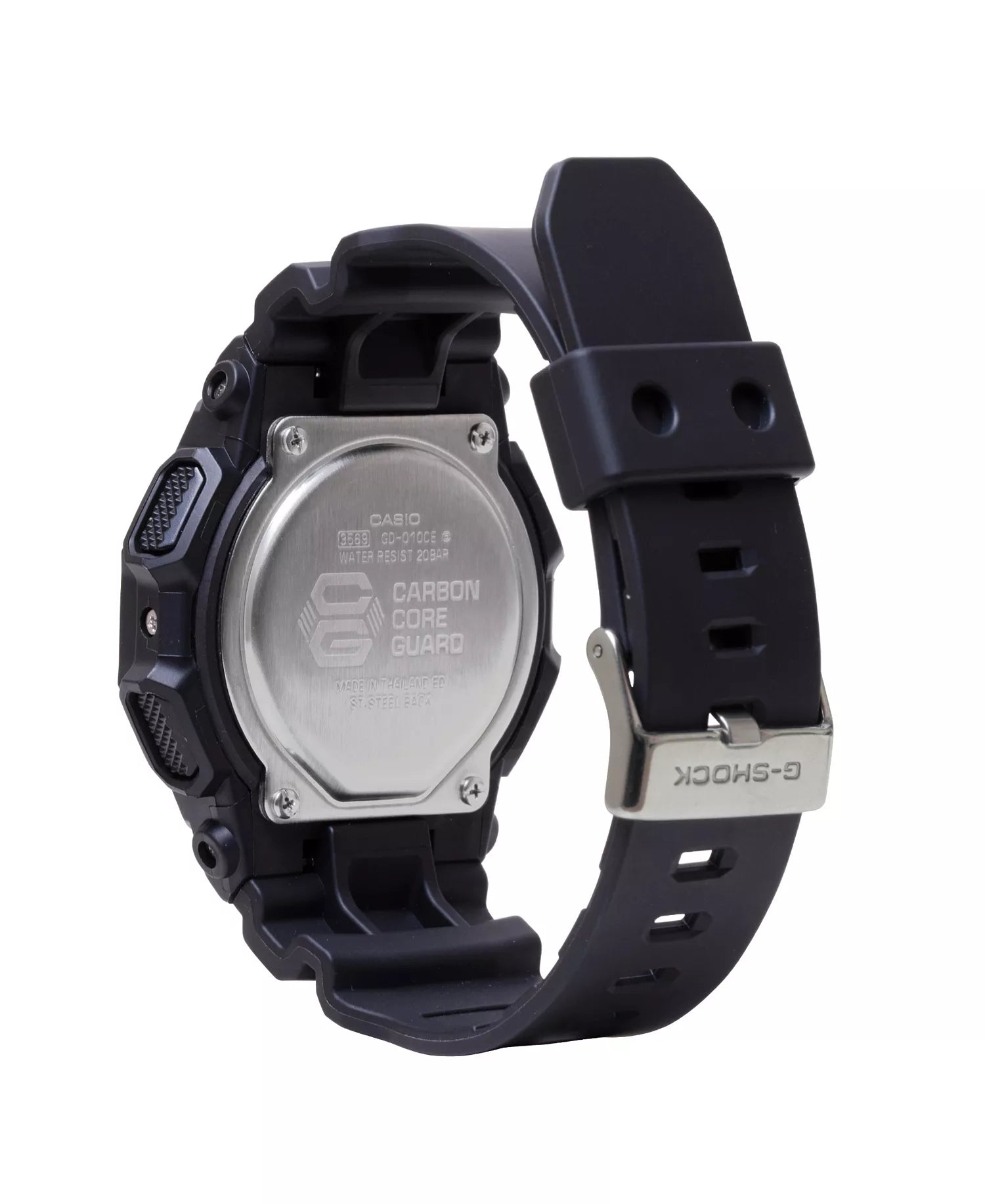 Men’s Casio G-Shock Black Resin Digital Watch with Gold-Tone Dial (Model: GD010GB-1A9)