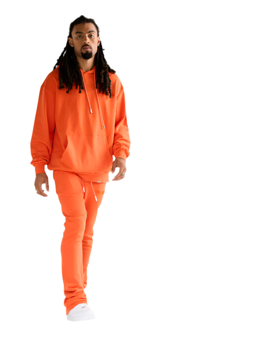 Valabasas - Vala-ascent" Vintage Flame Fleece Set - Orange