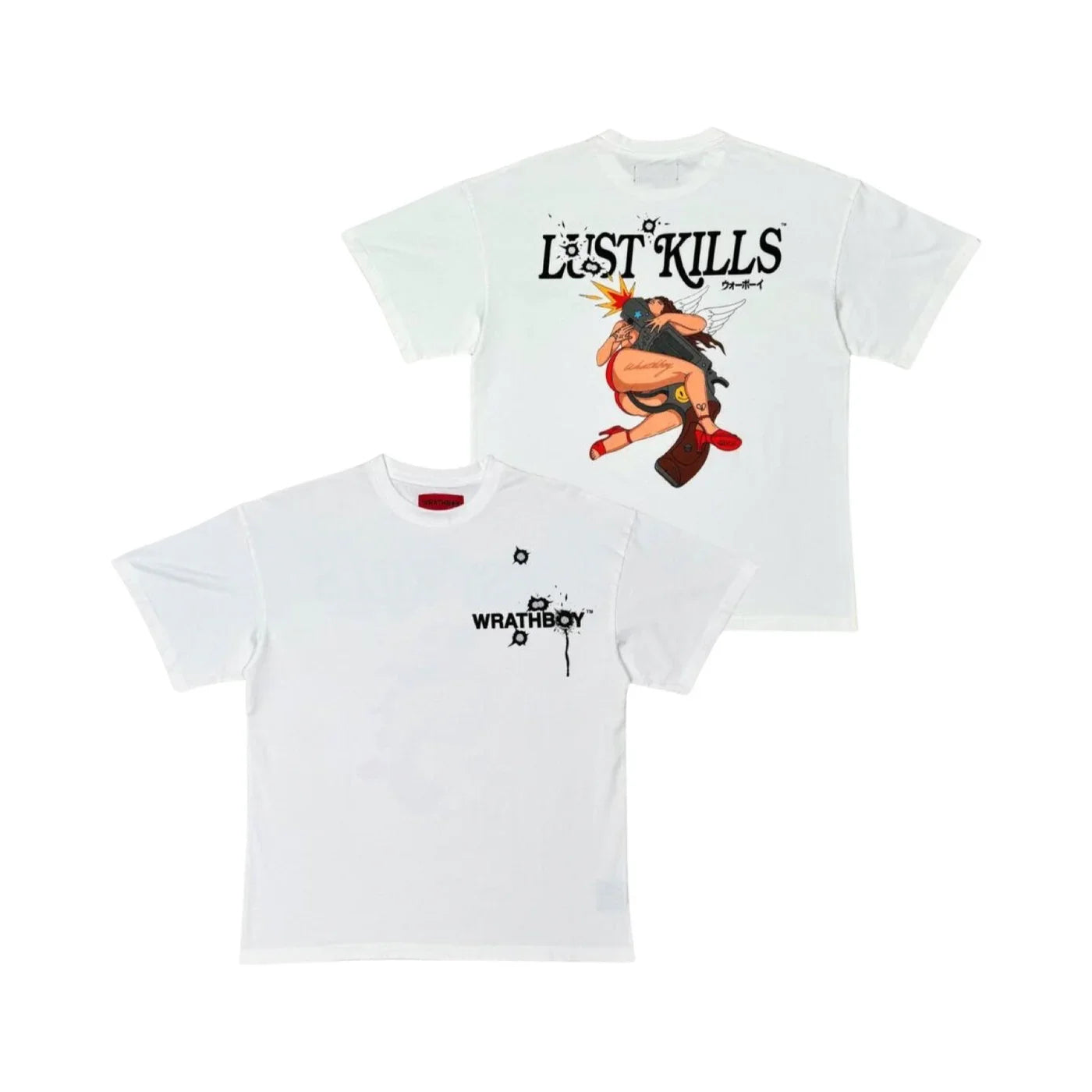 WRATHBOY LUST GUN TEE OFF WHITE