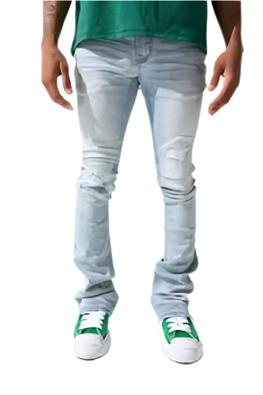 "AZUL" stacked Jeans Serenede