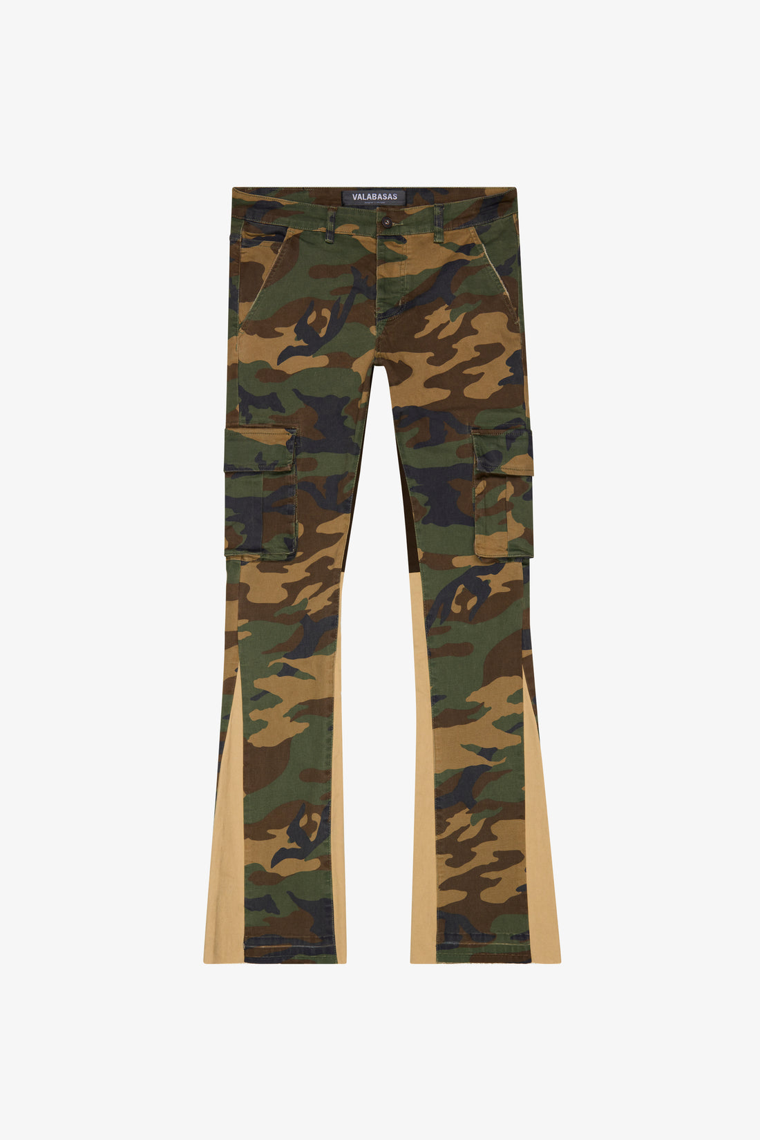 Valabasas COMMANDER" FOLIAGE GREEN STACKED FLARE JEAN