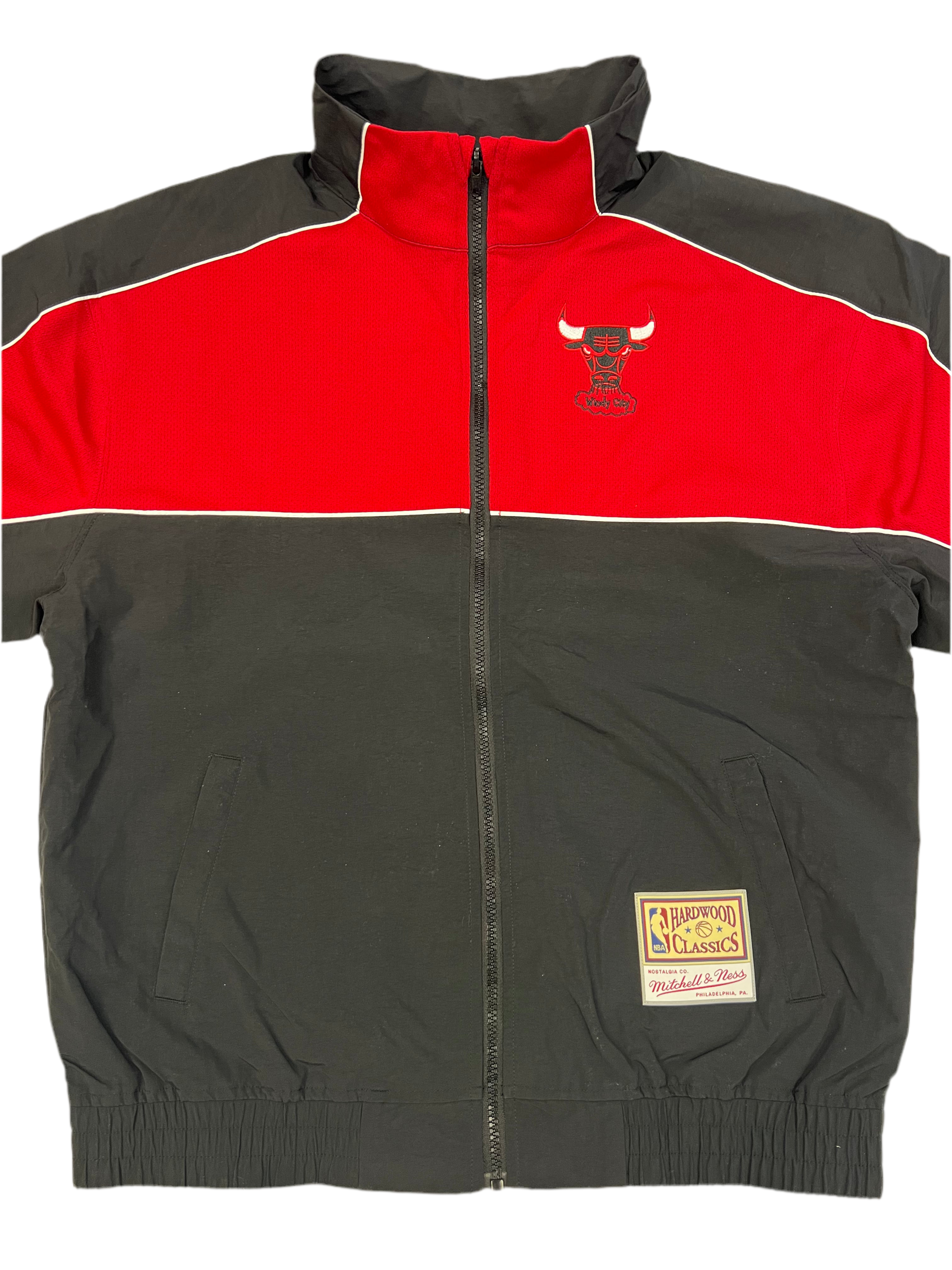 nba mesh nylon jacket chicago bulls