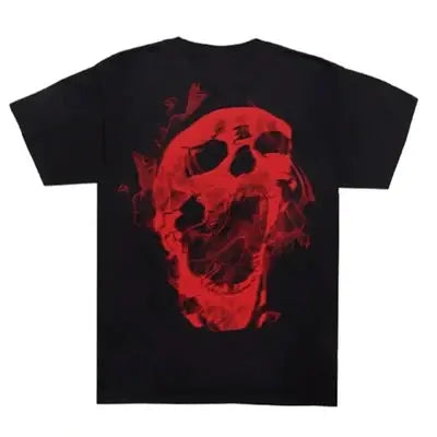 Revenge Smoke Tee Black & Red