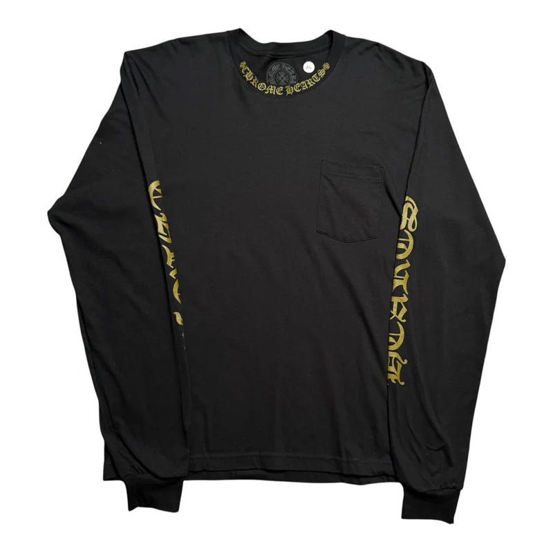 Chrome Hearts Neck Logo Long Sleeve T-Shirt Black/Army Green