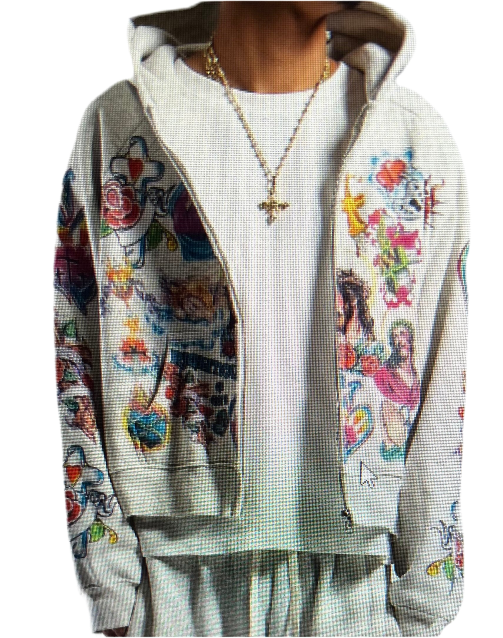 Righteous Risen King Zip Up Hoodie Grey