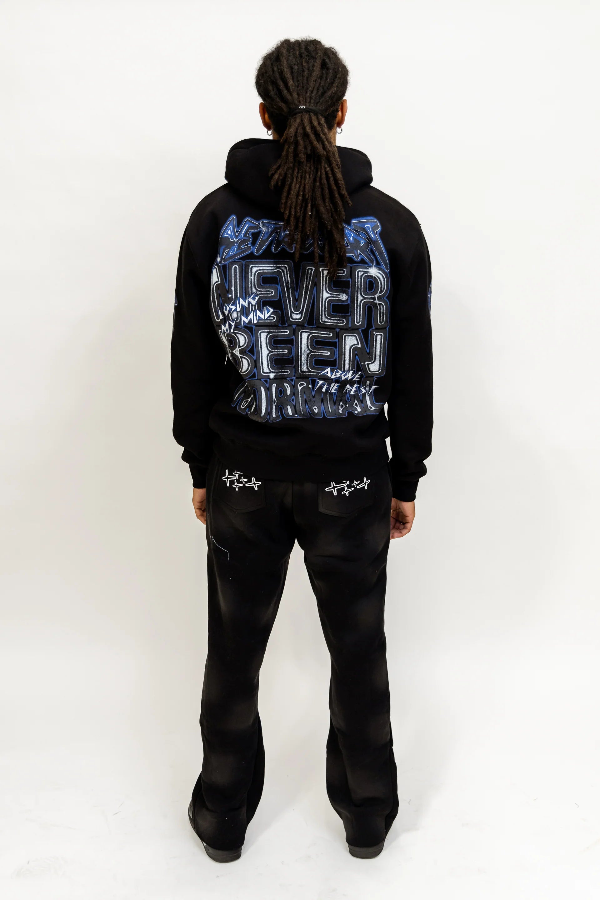 Retrovert Skull Hoodie - Black/Navy