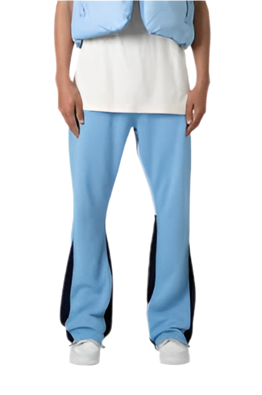 MNML - Contrast Bootcut Sweatpants - Light Blue