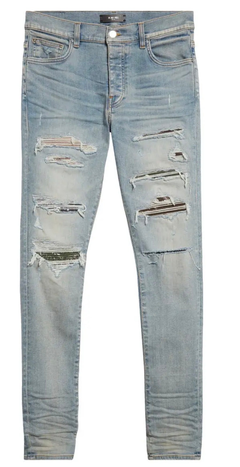 AMIRI ANTIQUE INDIGO CAMO THRASHER