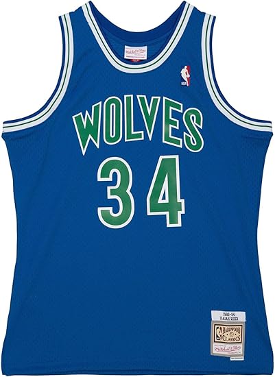 NBA DARK JERSEY TIMBERWOLVES 1993 ISAIAH RIDER JR "Magic Blue"