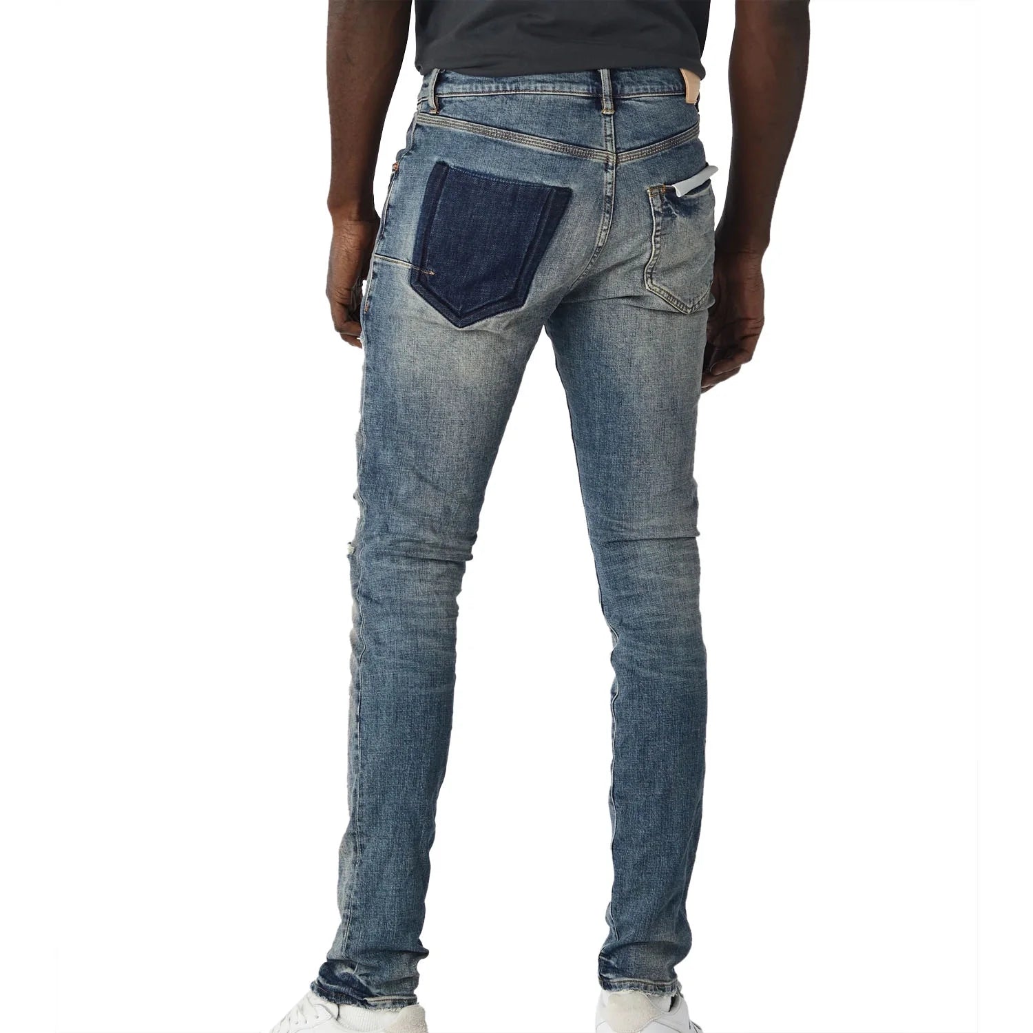 Purple-brand Four Pocket Destroy W Silicone Jeans Mens Style