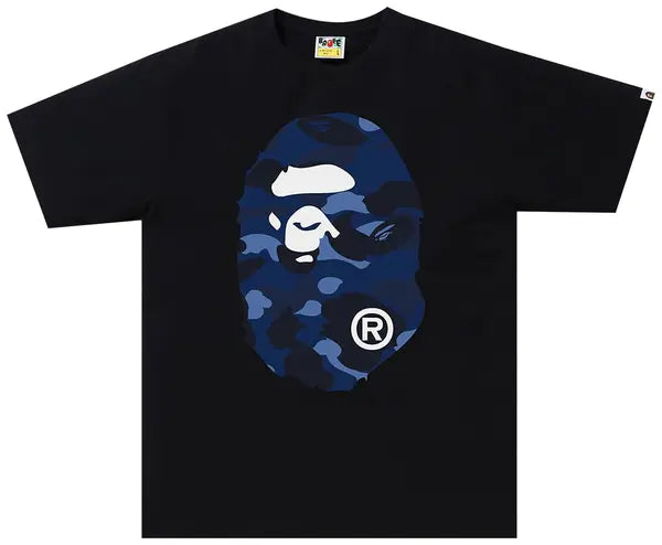 BAPE Color Camo Big Ape Head Tee 'Black/Navy