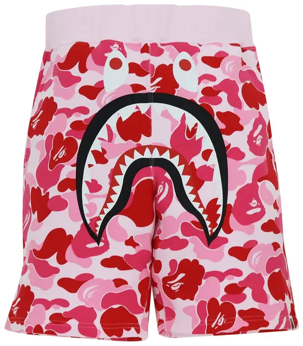 BAPE Big ABC Camo Shark Sweat Shorts 'Pink'
