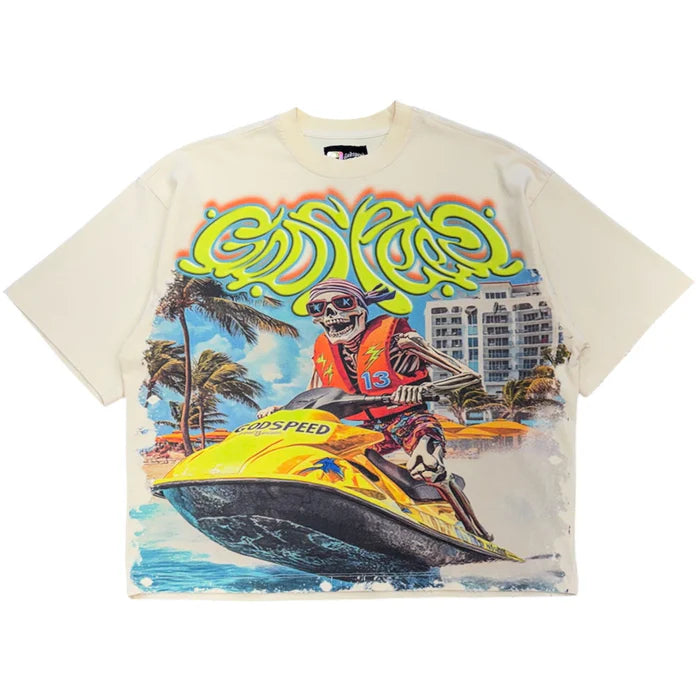 Godspeed Wave Runner Tee (Bone)