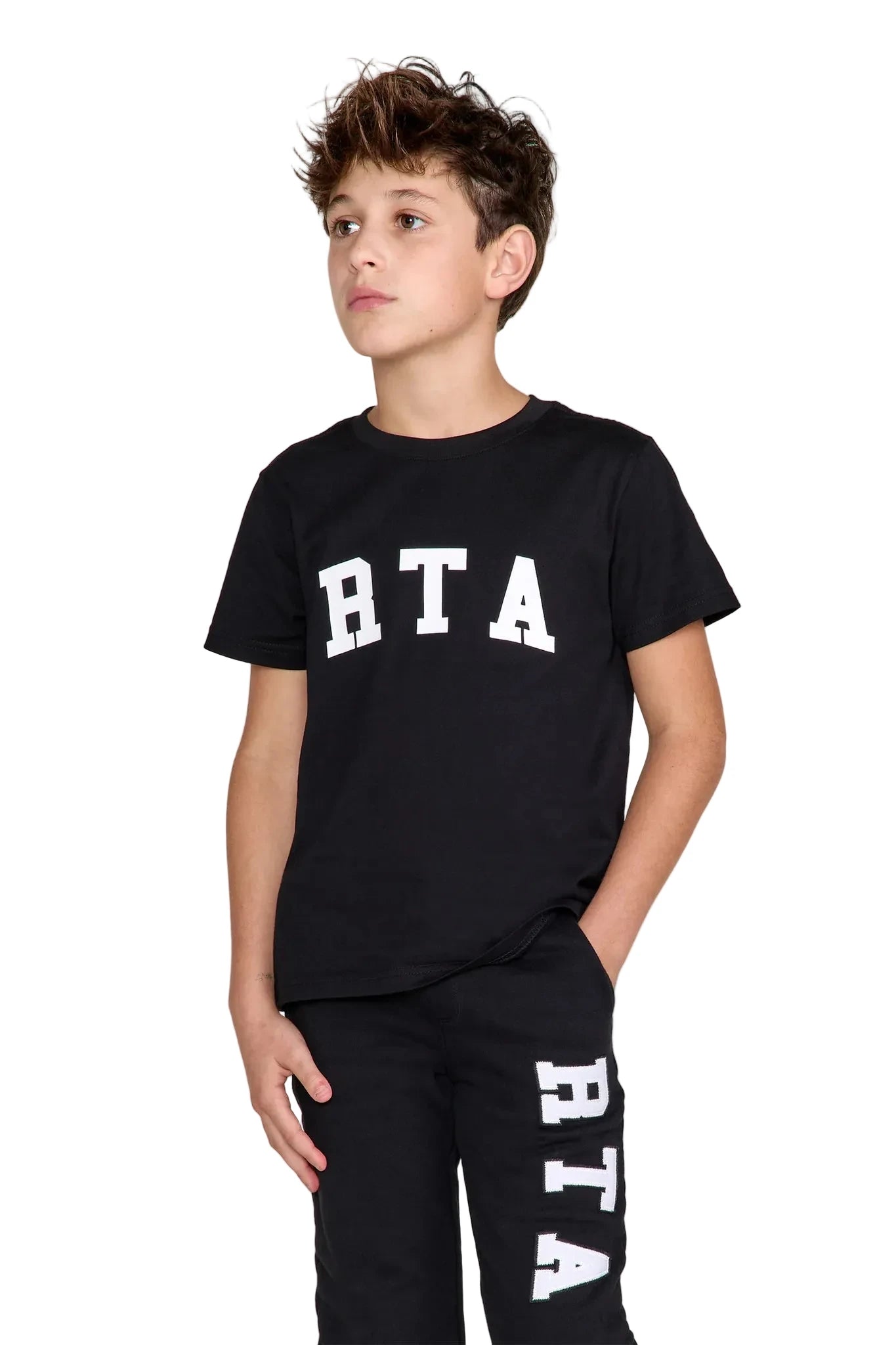 KIDS LAWSON SHORT SLEEVE TEE | BLACK COLLEGIATE