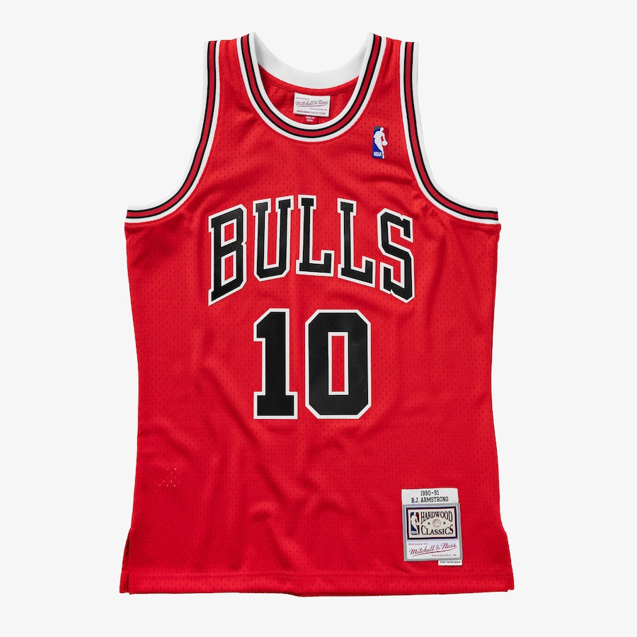 Men's B. J. Armstrong Red Chicago Bulls 1990/91 Swingman Jersey