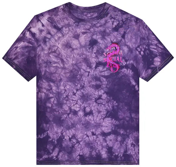Anti Social Social Club Summer In Minsk T-shirt Purple Tie Dye