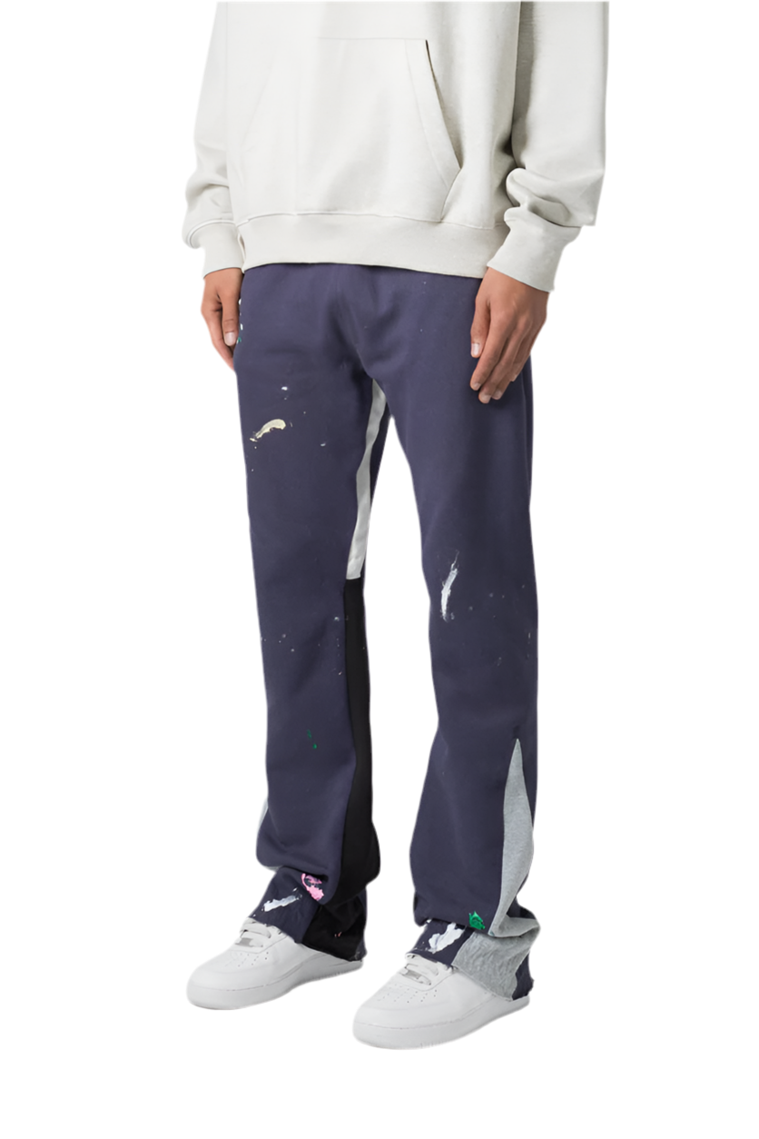 MNML Contrast Bootcut Sweatpants - Vintage Navy