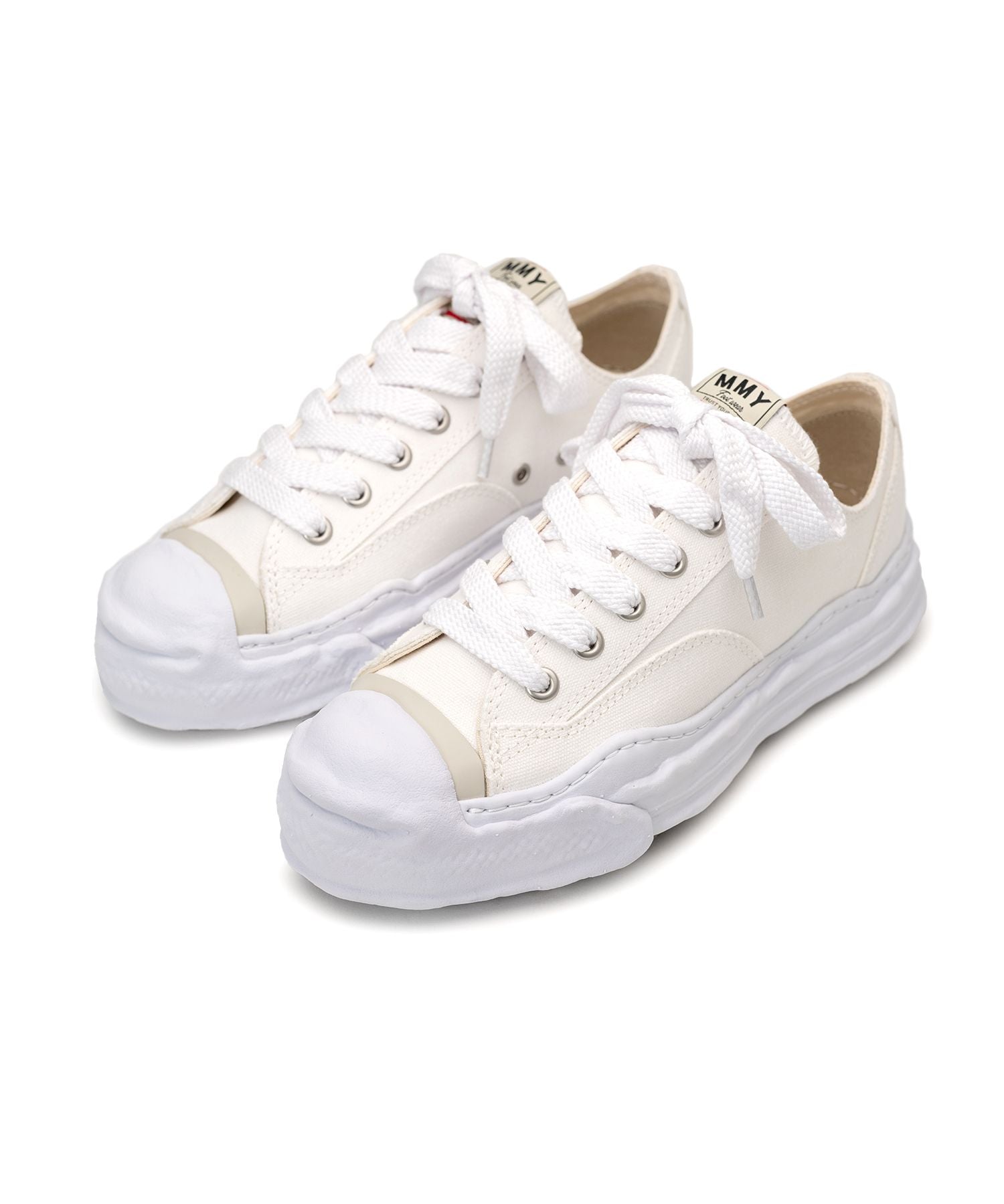 "HANK" OG Sole Canvas Low-top Sneaker - WHITE