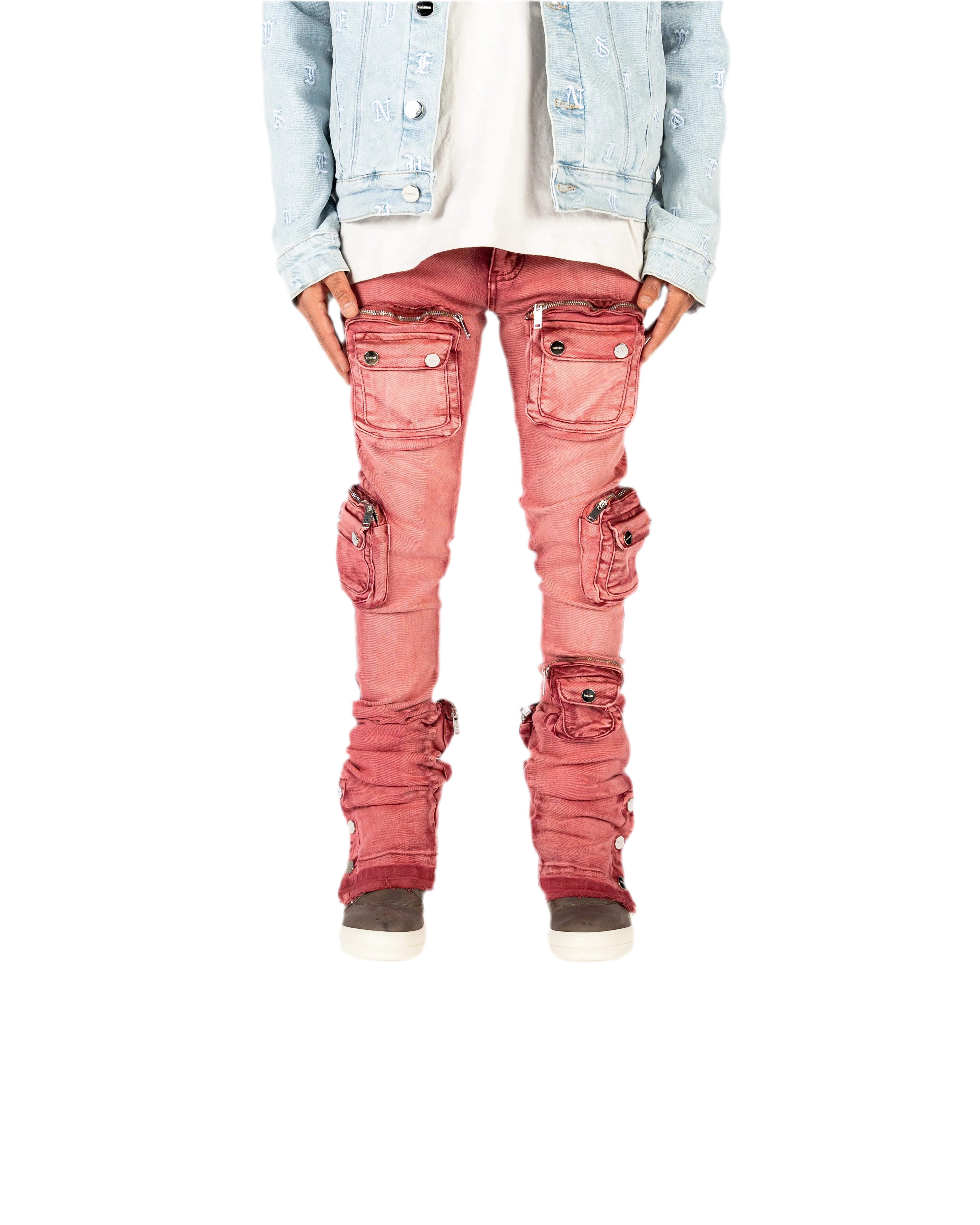 Flare Stack Cargos red bleached – P H E E L I N G S