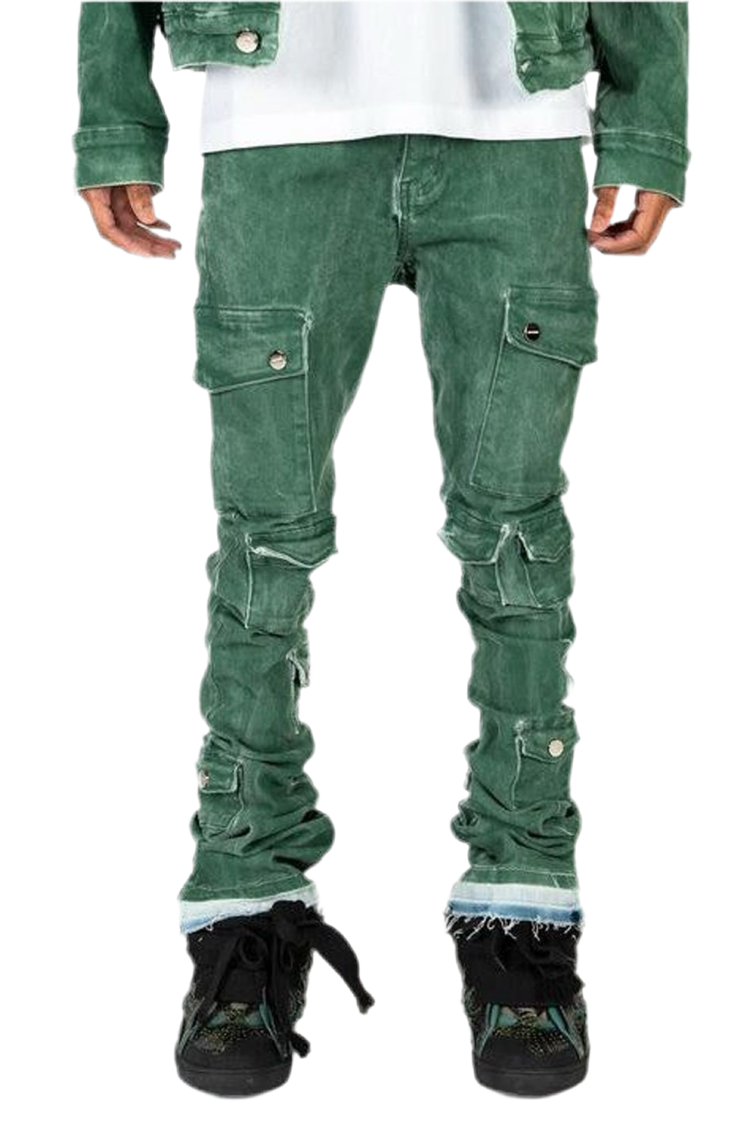 PHEELINGS MY PLEASURE FLARE STACK DENIM (CASTLETON GREEN)