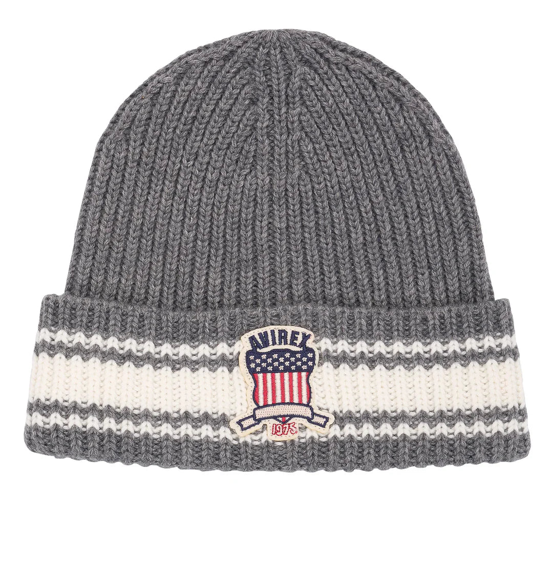 Icon Striped Beanie (Grey)