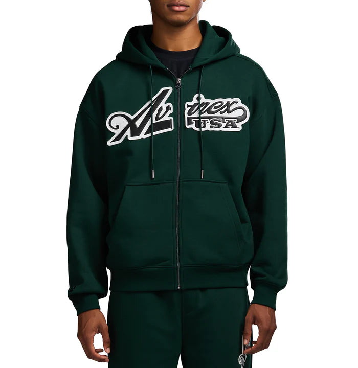 SCRIPT HOODIE HUNTER GREEN