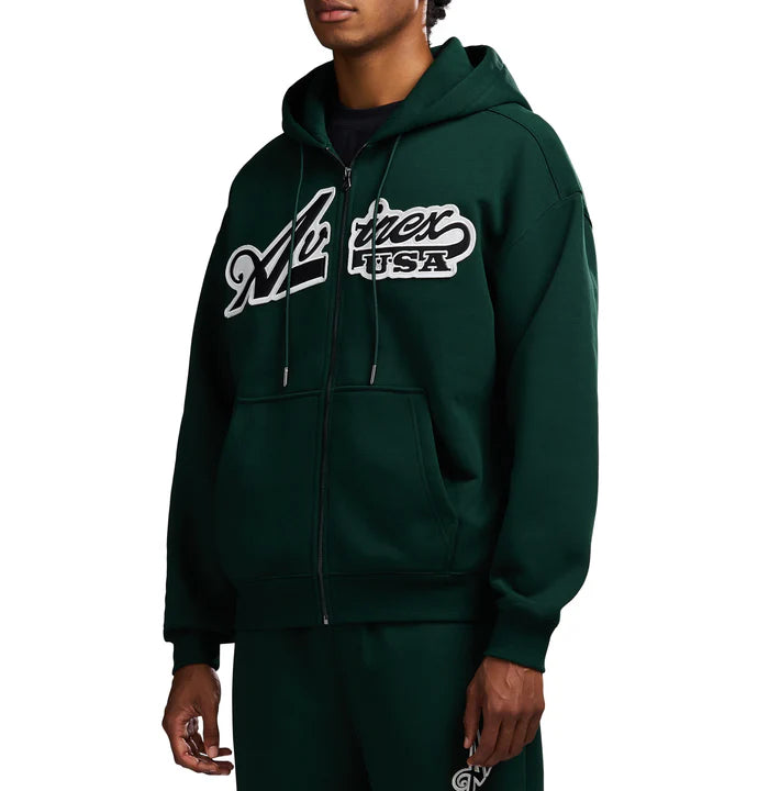 SCRIPT HOODIE HUNTER GREEN