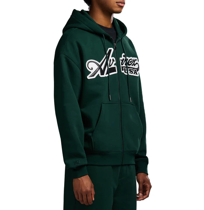 SCRIPT HOODIE HUNTER GREEN
