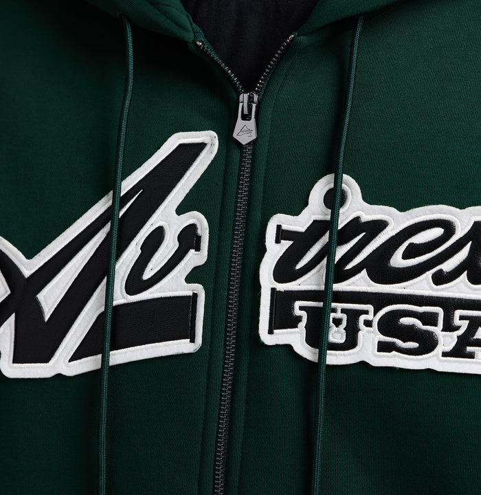 SCRIPT HOODIE HUNTER GREEN