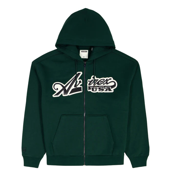 SCRIPT HOODIE HUNTER GREEN