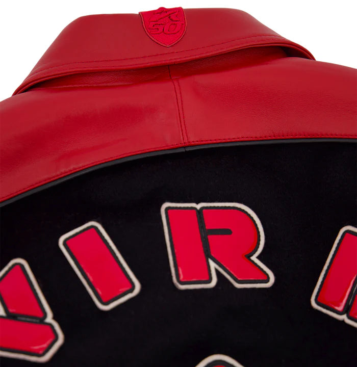 CLASSIC WOOL LEATHER VARSITY JACKET BLACK