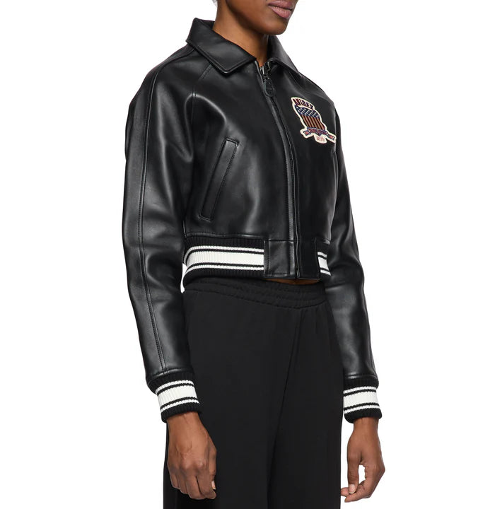CROPPED ICON JACKET womens jet black