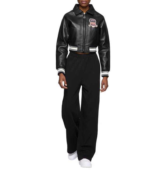 CROPPED ICON JACKET womens jet black