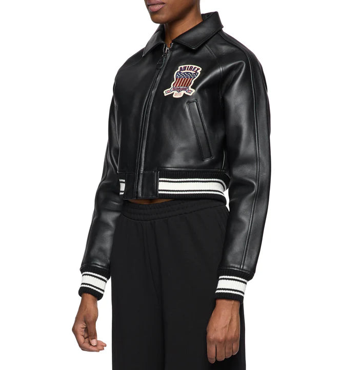 CROPPED ICON JACKET womens jet black