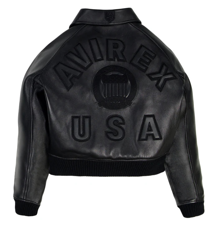 women CROPPED ICON JACKET TRIPLE BLACK