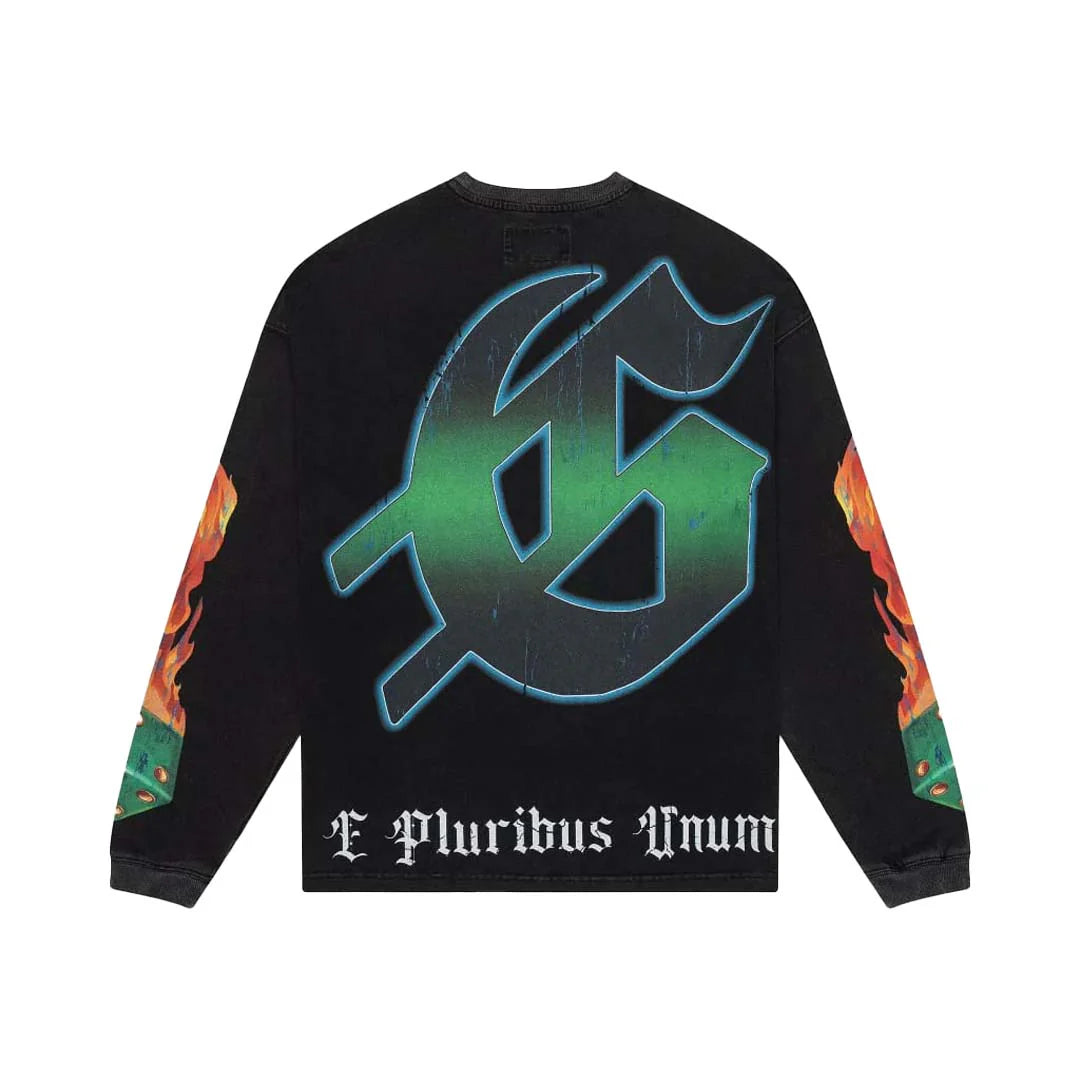 GodSpeed Life's A Gamble LS T-shirt (Grey Wash)