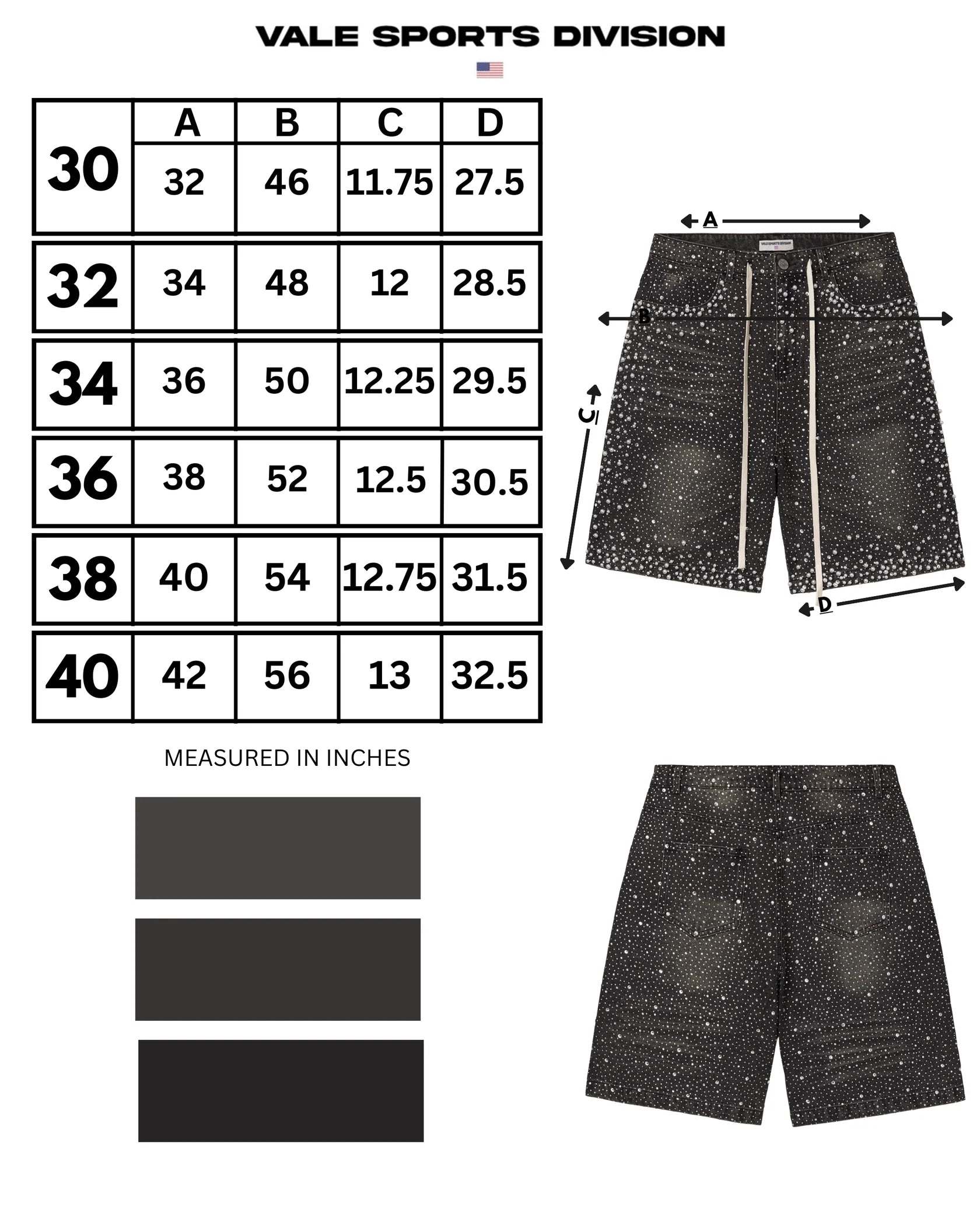 BLACK RAINSTORM JORTS
